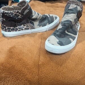 Blowfish Camo & Leopard Slip-On High Top Sneakers - White Soles